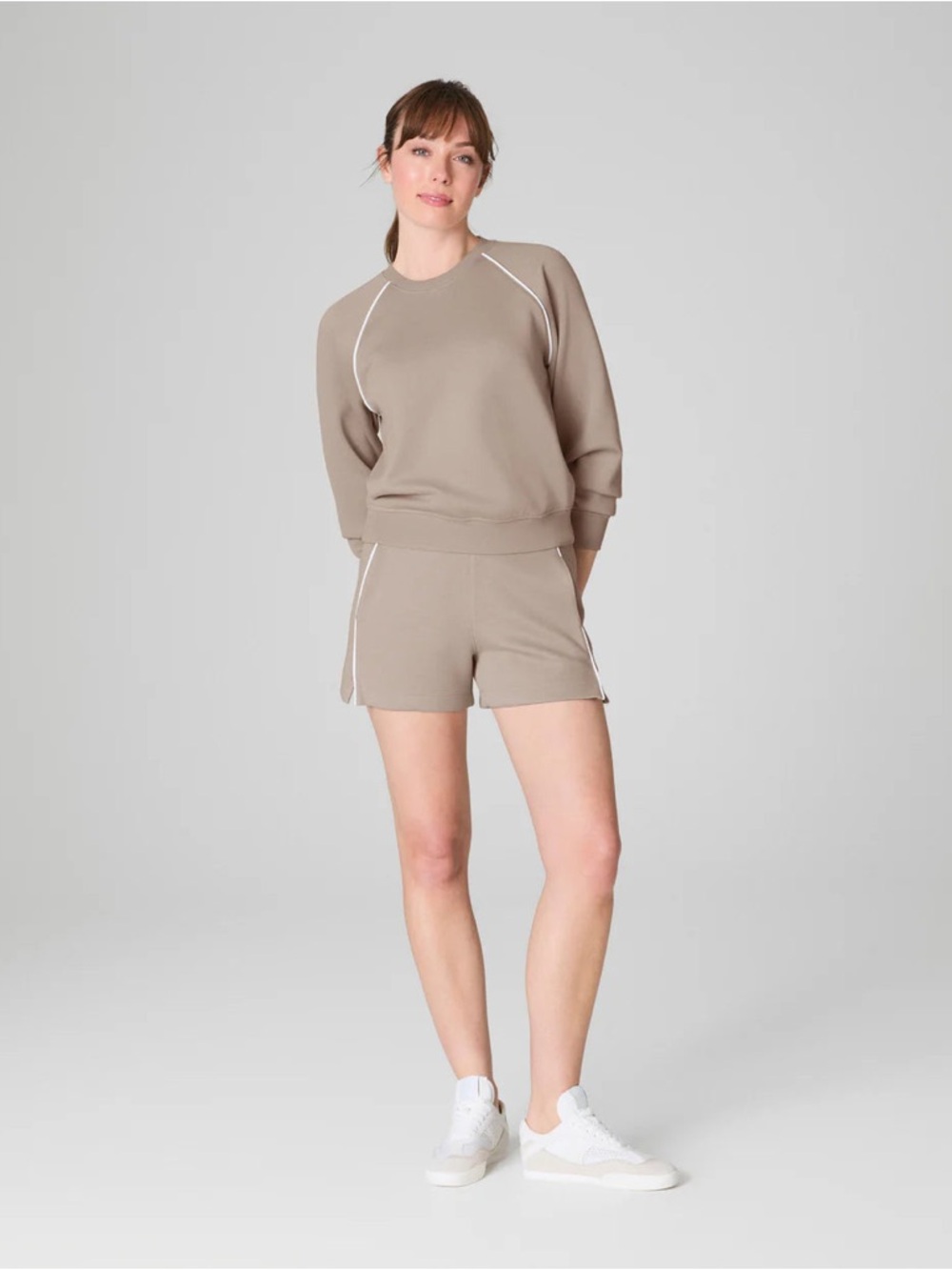 NWT SPANX AirPique Crewneck - Ashwood Women’s Medium